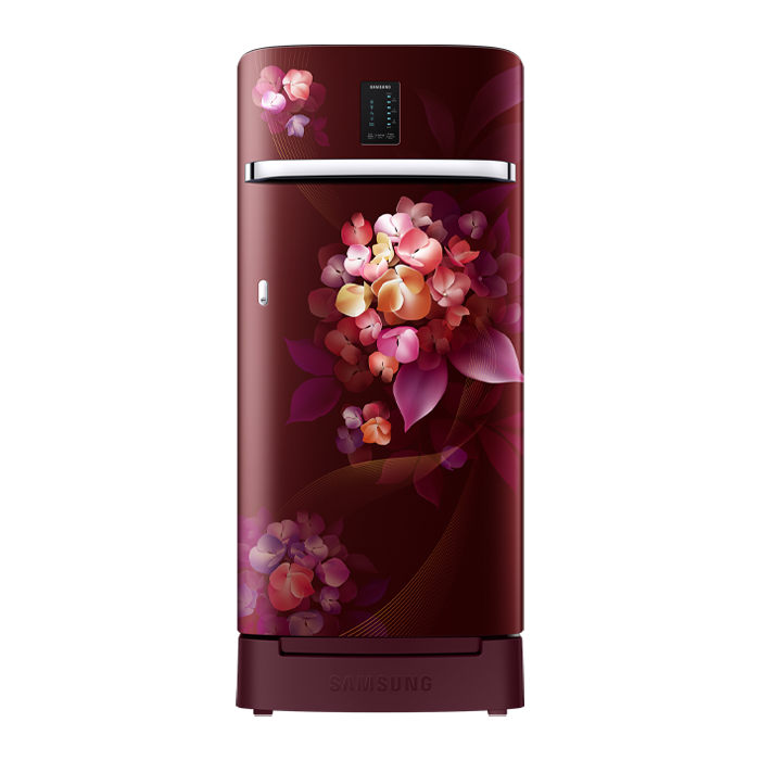 Samsung 189L 4 Star Inverter Direct-Cool Single Door Digi-Touch Refrigerator Appliance (RR21C2F24HT/HL,Hydrangea Plum) Base Stand Drawer