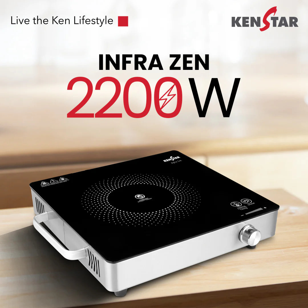 Infra Zen Infrared Cooktop – 2200W, Timer & Safety