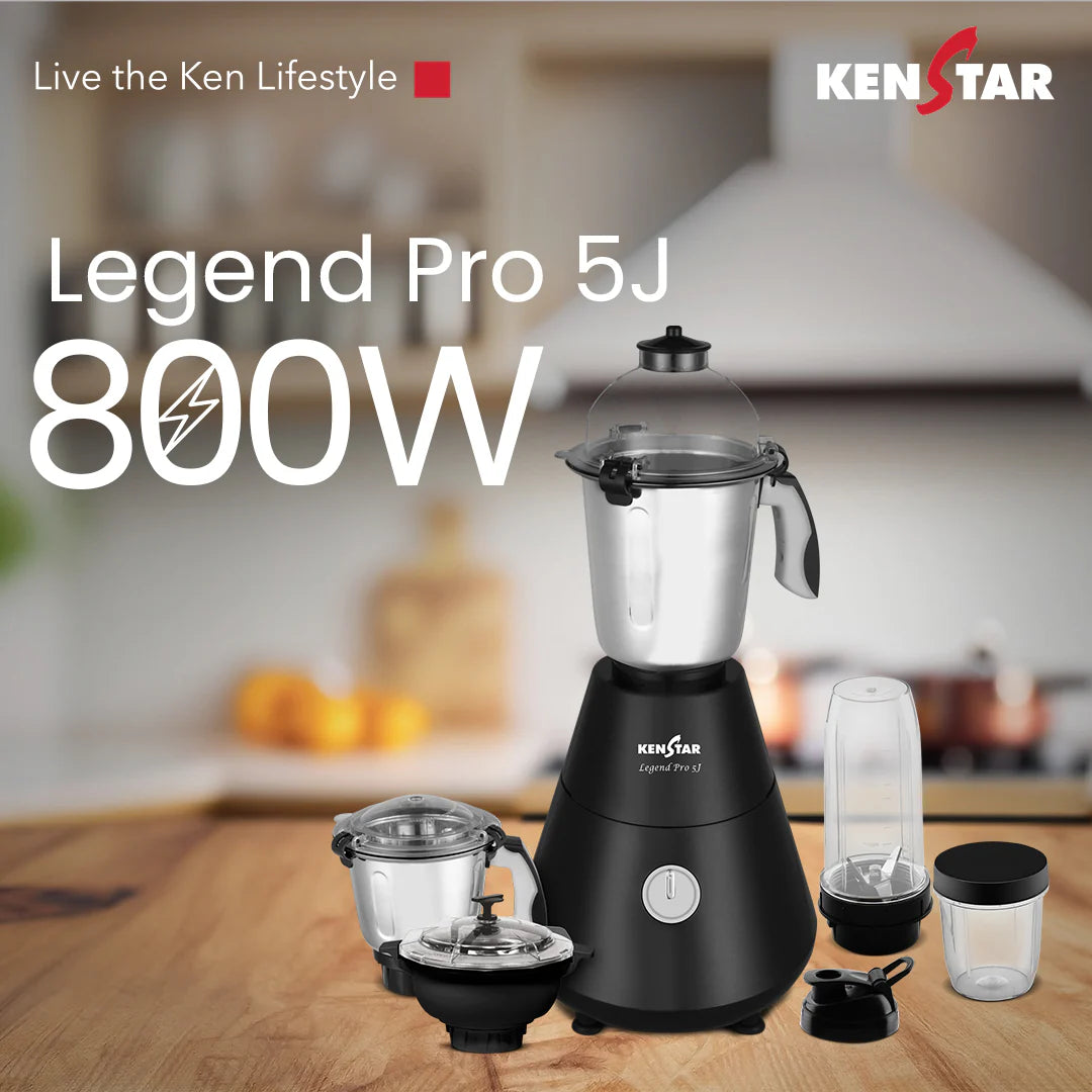 Legend Pro 5J Mixer Grinder ,800W Power Plus Turbo Motor