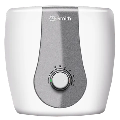 AO Smith Finesse 10 Litres 5 Star Vertical Storage Water Geyser with Glass Coated Incoloy Heating Element (White)