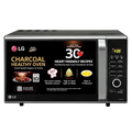 LG 28 L 360 Degree Motorised Rotisserie & Charcoal Lighting Heater with 10 years warranty Convection Microwave Oven (MJ2887BFUM, Black)