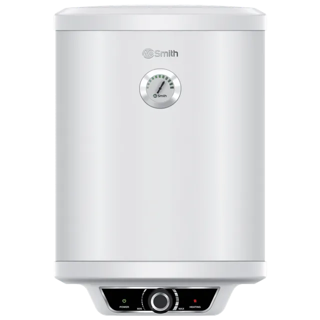 AO Smith Elegance Prime 15 Litre 5 Star Vertical Storage Geyser with Innovative RRID Technology (White Silver)