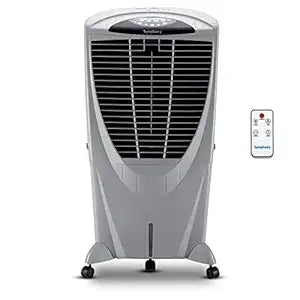 Symphony Winter 80 XL i+ Powerful Desert Air Cooler 80-litres with Remote, +Air Fan, 4-Side Honeycomb Pads, Whisper-Quiet Performance (Grey)