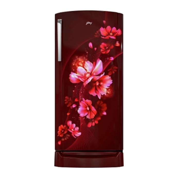 Godrej 180 L 3 Star Direct Cool Turbo Cooling Technology With Upto 24 Days farm Freshness Single Door Refrigerator With Base Drawer (RD EMARVEL 207C TDF AT WN, Aster Wine)