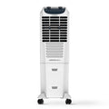 Crompton Surebreeze Tower Air Cooler-34L; Auto Fill, 4-Way Air Deflection and High Density Honeycomb pads; Indian ink and white colour