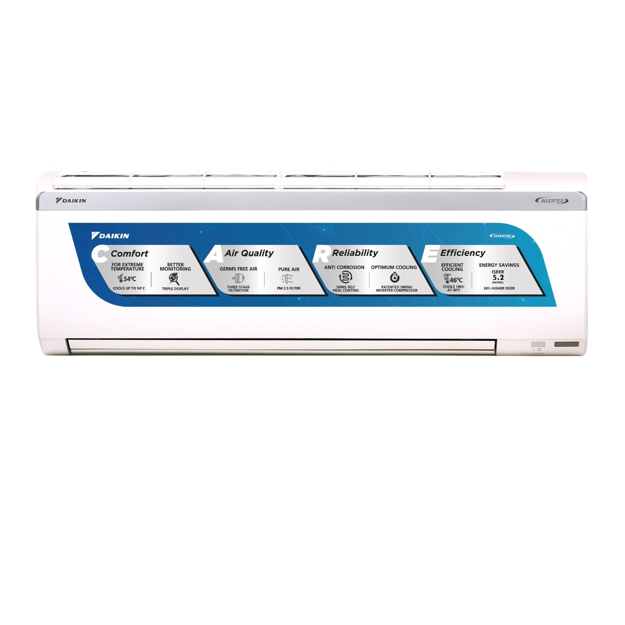 Daikin 1.5 Ton 5 Star Inverter Split AC (Copper,2022,FTKM50U,White)