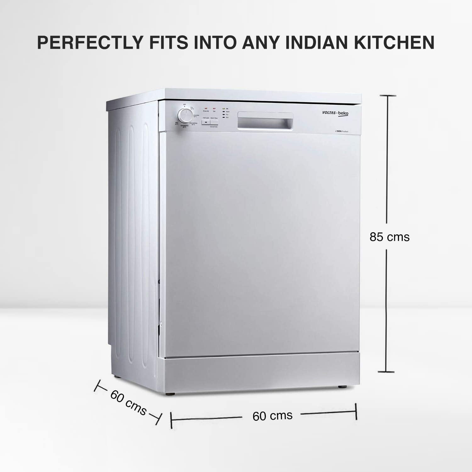 Voltas Beko 14 Place Settings (DF14W, White, Inbuilt Heater)