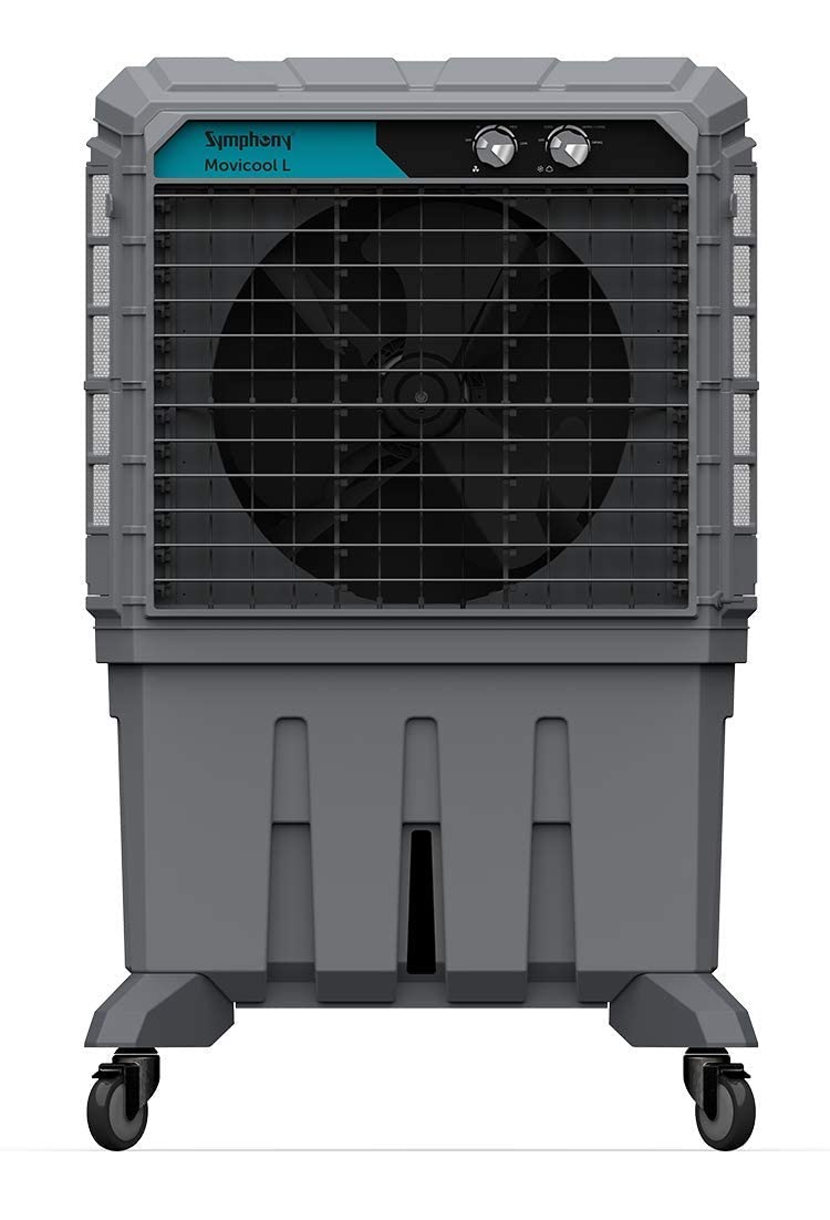 Symphony MOVICOOL L 125 Portable Air Cooler For Home with Honeycomb Pads, Powerful Fan, and Cool Flow Dispenser (125L, Grey)