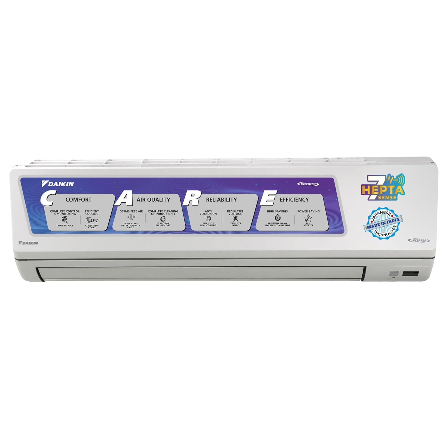 Daikin 2025 Model 2.6 Ton 4 Star Split Inverter AC (FTKL90UV16L RKL90UV16L, White)