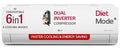 LG 1.5 Ton 3 Star DUAL Inverter Split AC (Copper, AI Convertible 6-in-1, VIRAAT Mode, Diet Mode+, Faster Cooling & Energy Saving, HD Filter with Anti-Virus Protection, US-Q18JNXE, White)