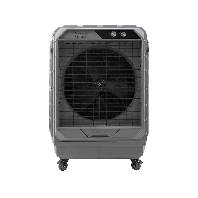 Symphony Movicool XE 100 Desert Air Cooler | 3-Side Honeycomb Pads | 580W | 21m Air Throw | CFD Technology | Durable Weather-Resistant Body | High-Performance Cooling | 1 Year Warranty