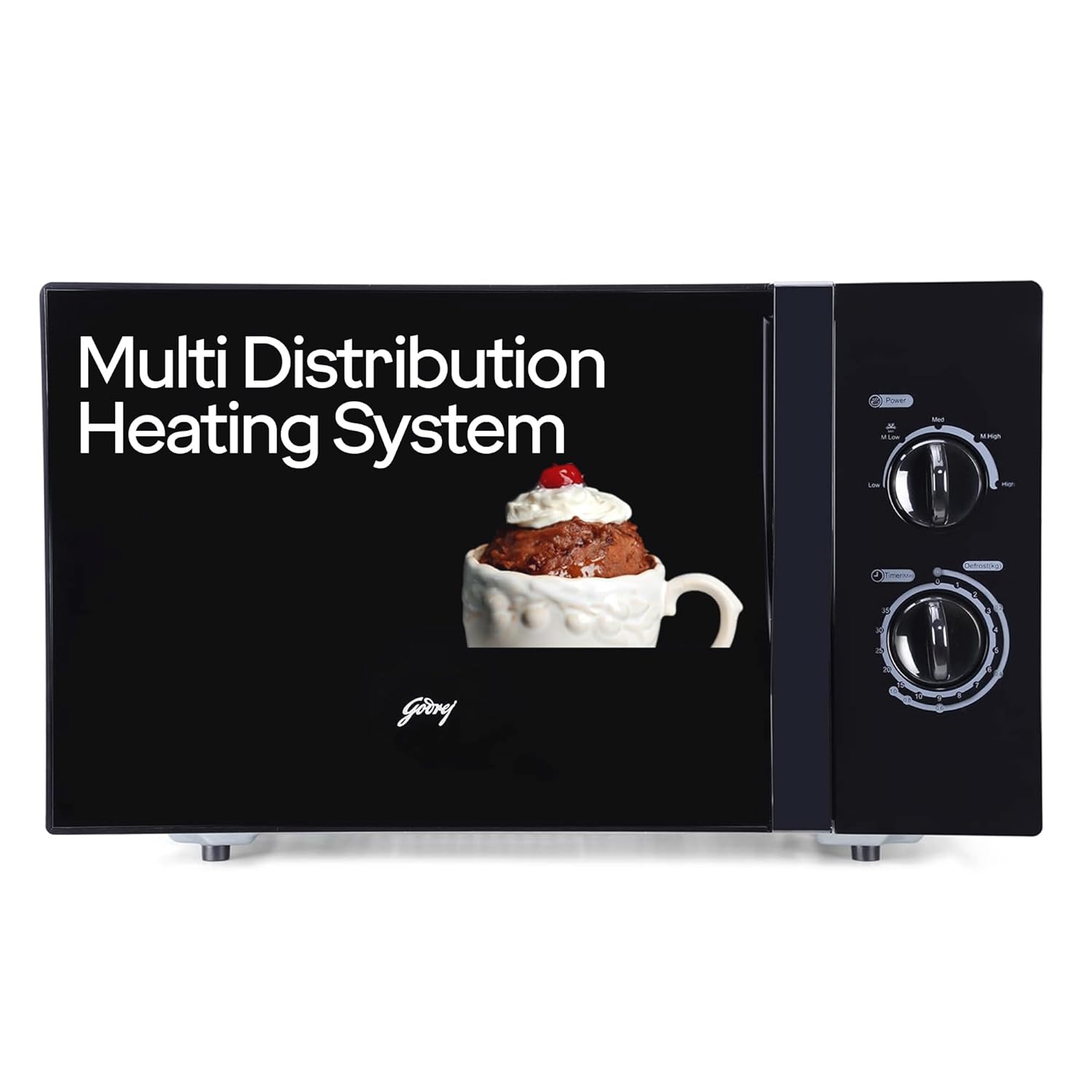 Godrej 25 L Solo Microwave Oven (GMX 725 SP1 TM Mirror, Multi distribution heat system), Black