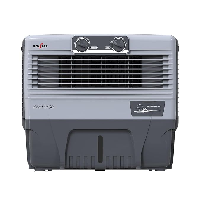 Kenstar Ventina 60 Window Air Cooler for Home - Inverter Compatible, Wood Wool Cooling Pads, Collapsible Louvers (60L, 210 Watts)