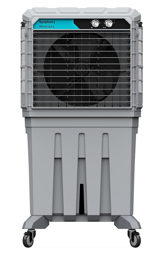 Symphony MOVICOOL L 200 Portable Commercial Air Cooler For Home with Honeycomb Pads, Powerful Fan, and Cool Flow Dispenser (200L, Grey)