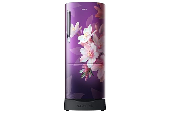 Samsung 183 L, 3 Star, Digital Inverter, Direct-Cool Single Door Refrigerator (RR20F1823WB/HL, Wild Lily Blue, Base Stand Drawer)
