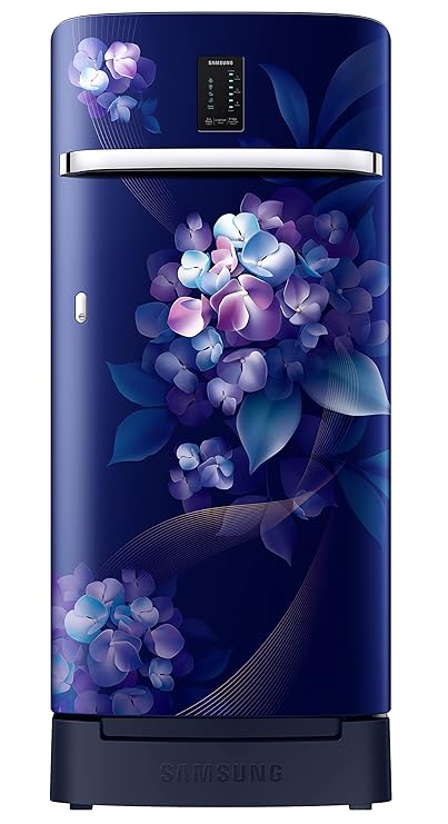 Samsung 189L 4 Star Inverter Direct-Cool Single Door Digi-Touch Refrigerator Appliance (RR21C2F24HS/HL,Hydrangea Blue) Base Stand Drawer