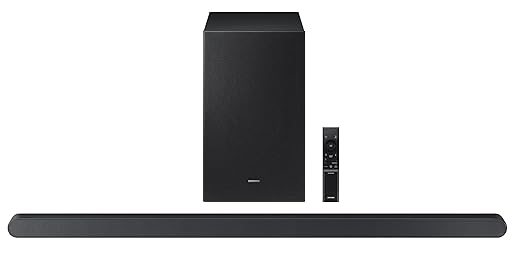 Samsung 250 W 3.1 ch (HW-S700D/XL) Wireless Dolby Atmos True HD Soundbar with Wireless Subwoofer, Center Firing Speakers, Surround Sound, DTS Virtual:X, AirPlay2, Wi-Fi, Bluetooth, HDMI (Titan Black)