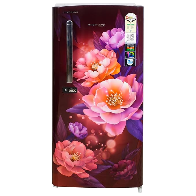 Voltas Beko 175 L 1 Star Direct Cool Single Door Refrigerator 2023 Model (PEONY WINE, RDC208E/S0PWE0M0000GD)