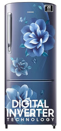 Samsung 183 L, 4 Star, Digital Inverter, Direct-Cool Single Door Refrigerator (RR20C1724CU/HL, Camellia Blue)