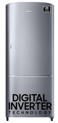 Samsung 183 L, 2 Star, Digital Inverter, Direct-Cool Single Door Refrigerator (RR20C11C2GS/HL, Silver, Elegant Inox)