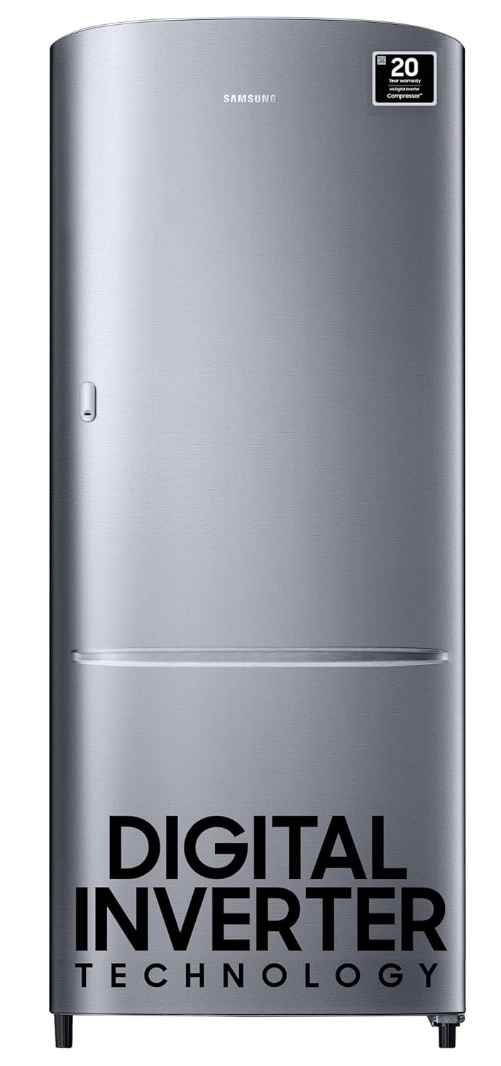 Samsung 183 L, 2 Star, Digital Inverter, Direct-Cool Single Door Refrigerator (RR20C11C2GS/HL, Silver, Elegant Inox)