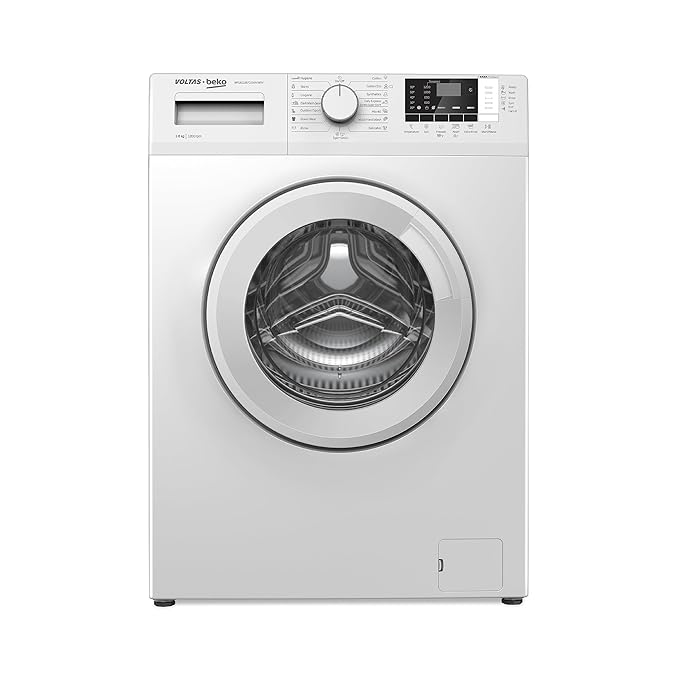 Voltas Beko, A Tata Product 6.5 KG 5 Star Fully Automatic Front Load Washing Machine with Hygiene wash (WFL6512B7COUBAA/WWV, White)