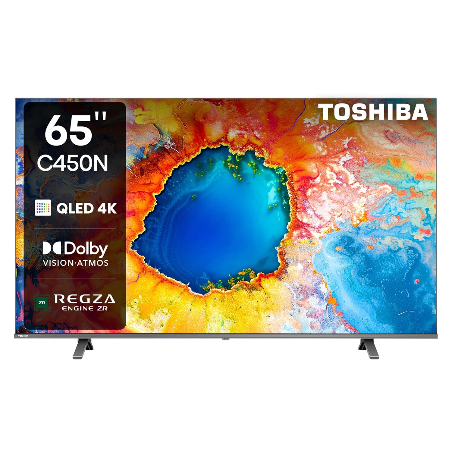 TOSHIBA 164 cm (65 inches) C450NP Series 4K Ultra HD Smart QLED TV 65C450NP (Black)