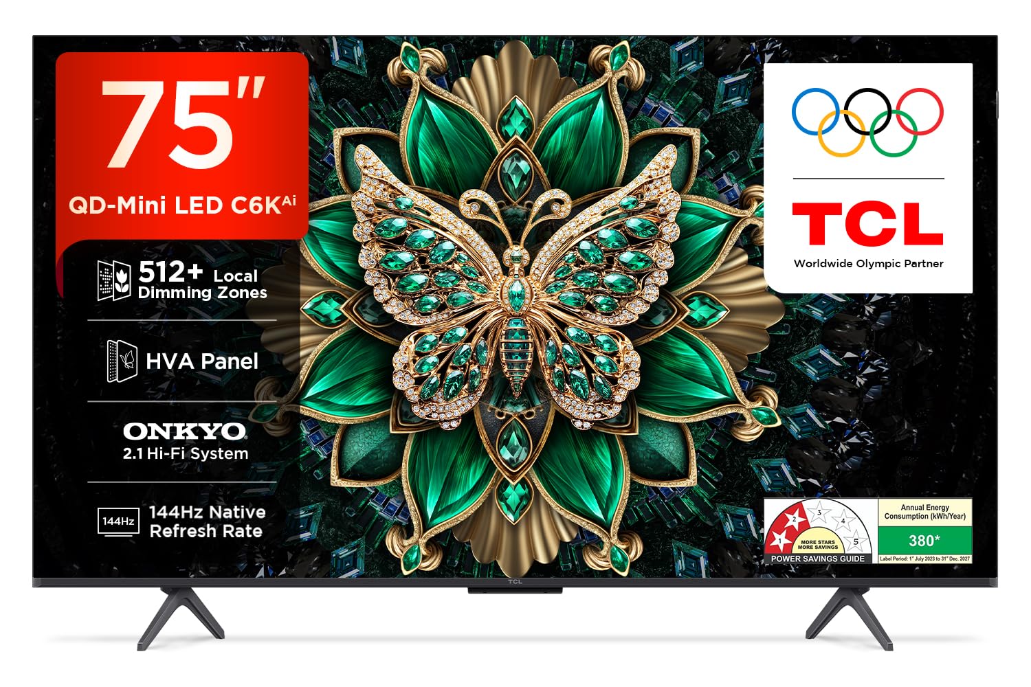 TCL 189 cm (75 inches) 4K Ultra HD Smart QD-Mini LED Google TV 75C6K