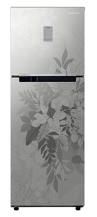 Samsung 256L 2 Star Inverter Frost-Free Convertible 3 In 1 Double Door Refrigerator Appliance (RT30C3732QB/HL,Bouquet Silver)