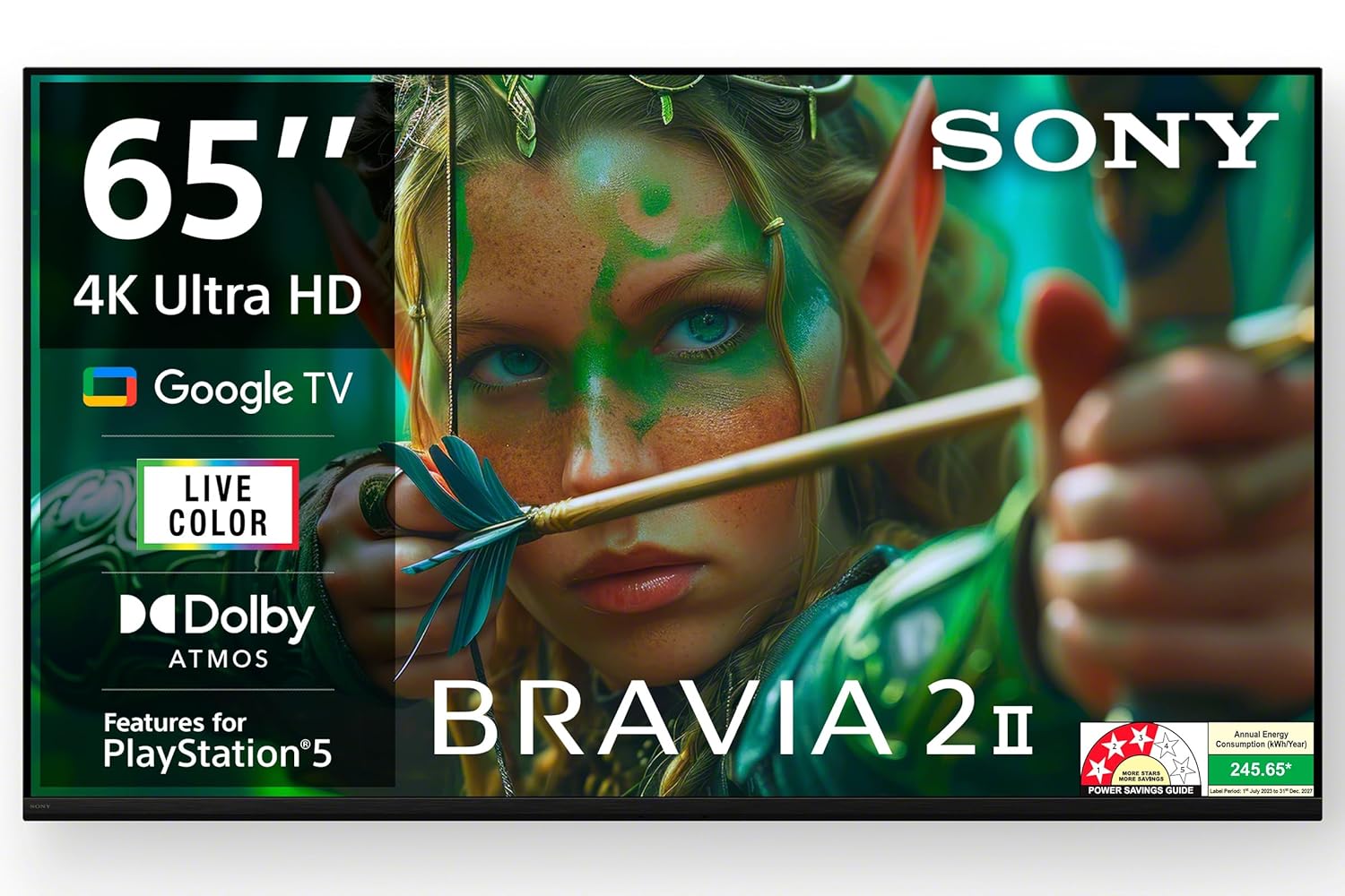 SONY BRAVIA 2 II 163.9 cm (65 inch) Ultra HD (4K) LED Smart Google TV 2025 Edition (K-65S25M2)