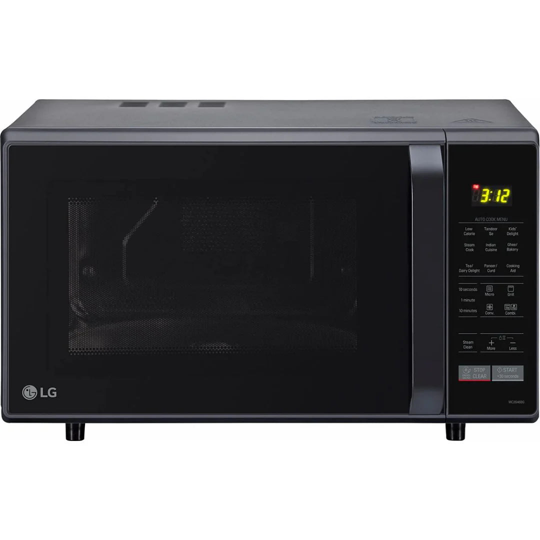 LG 28 L Quartz Heater and Stainless Steel Cavity More Hygienic More Durable Convection Microwave Oven (MC2846BG, Black)