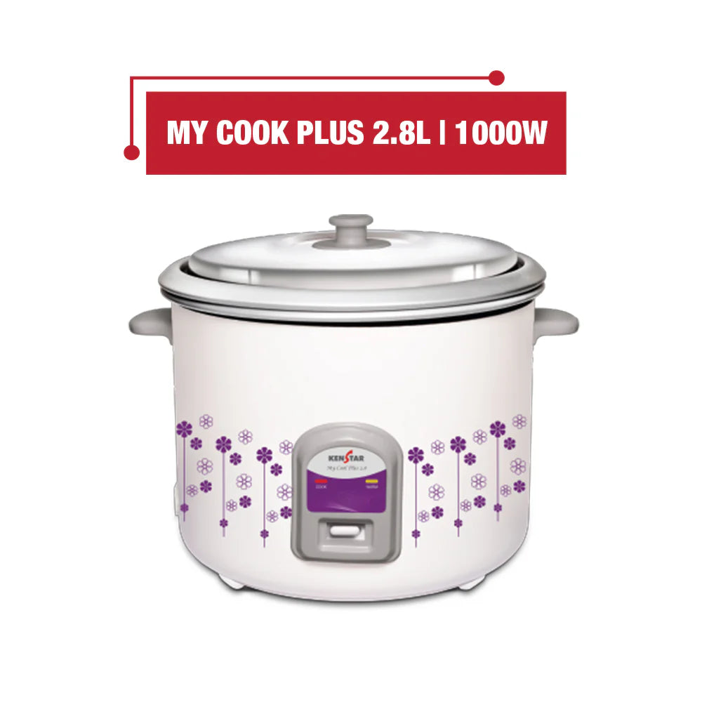 MY COOK PLUS 2.8L 1000W Rice Cooker, with Mechanical Control Knob