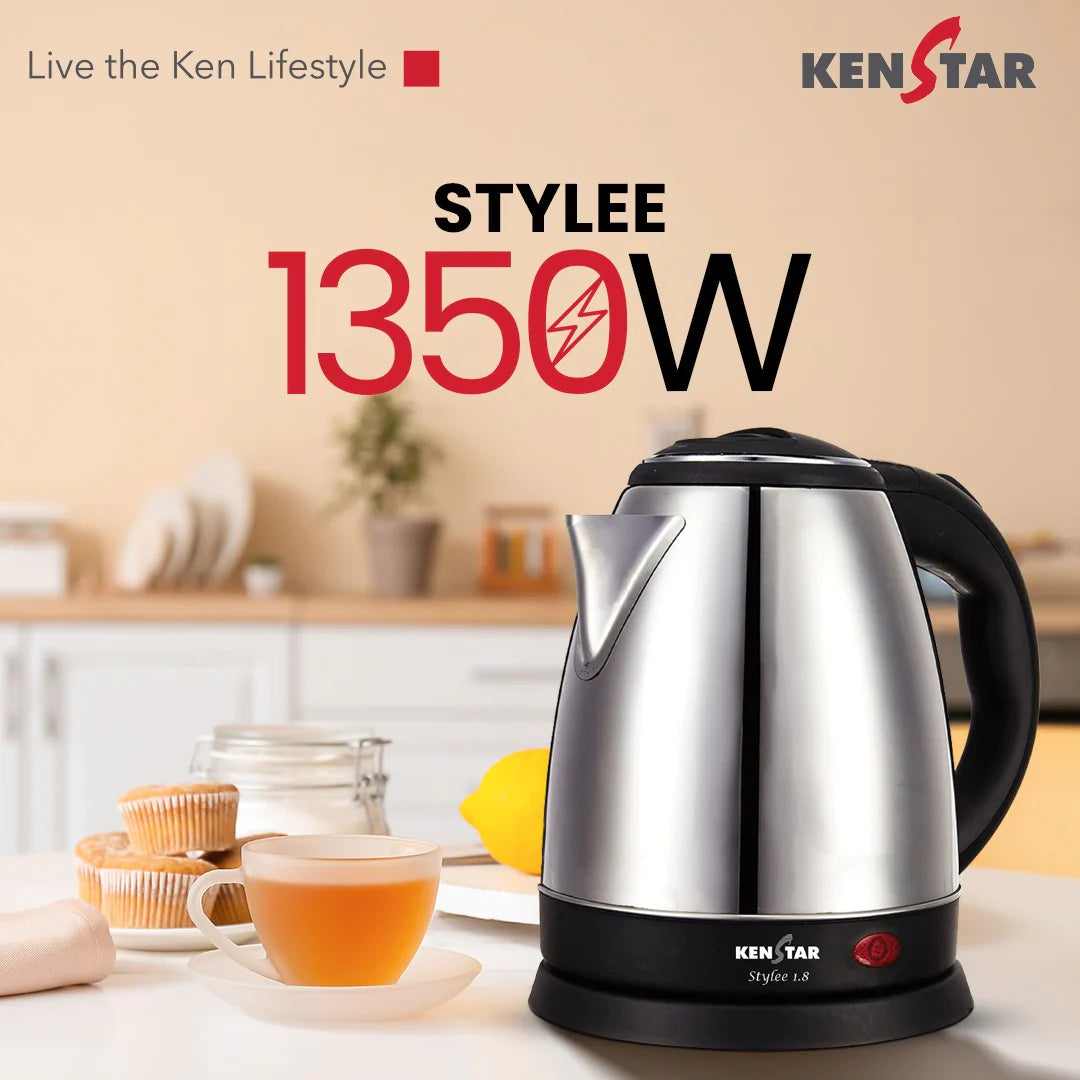 Stylee 1.8 Kettle – 1350W, Food Grade Materials